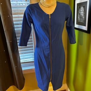 Blue Zipper Dress